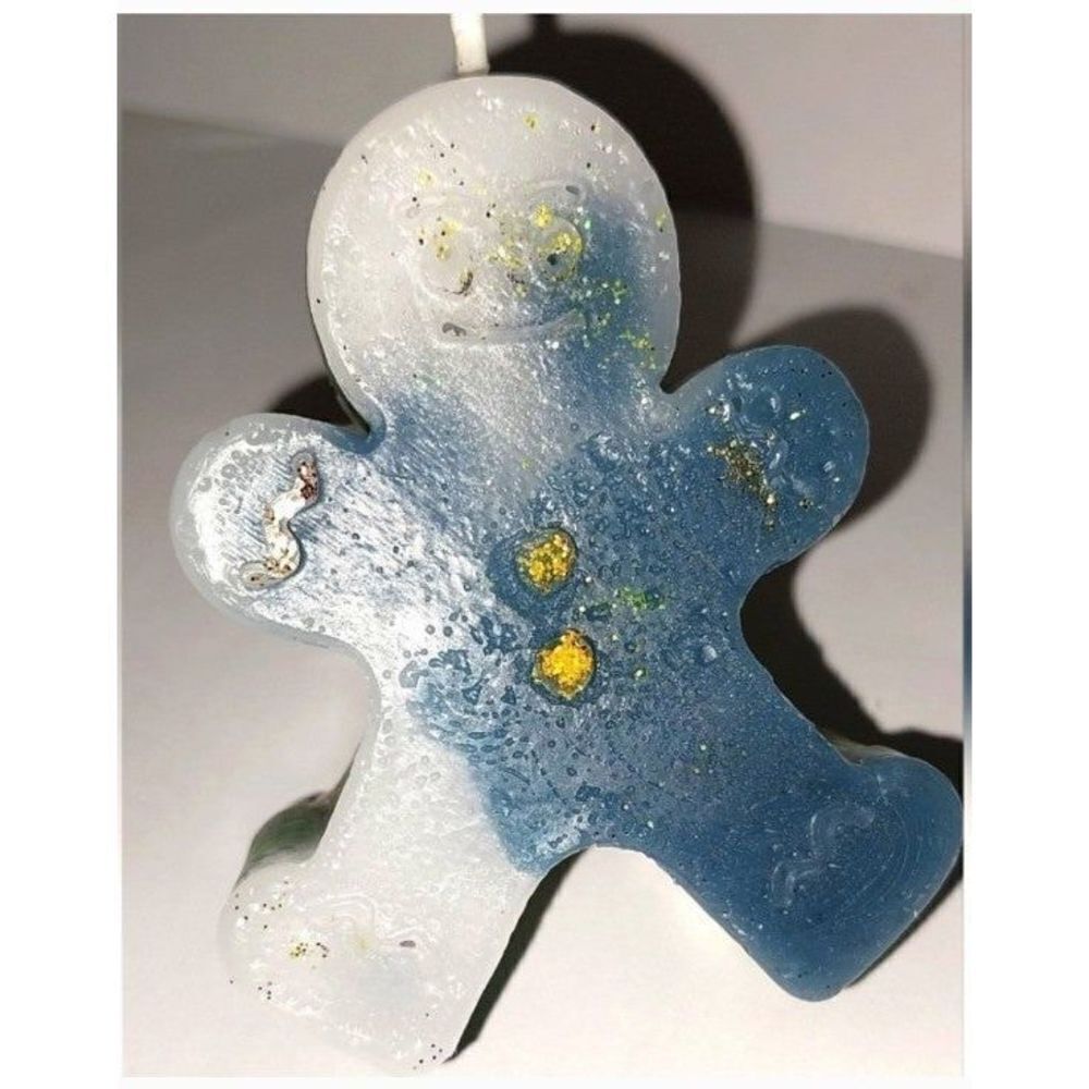 Hand crafted limited edition Gingerbread man candle